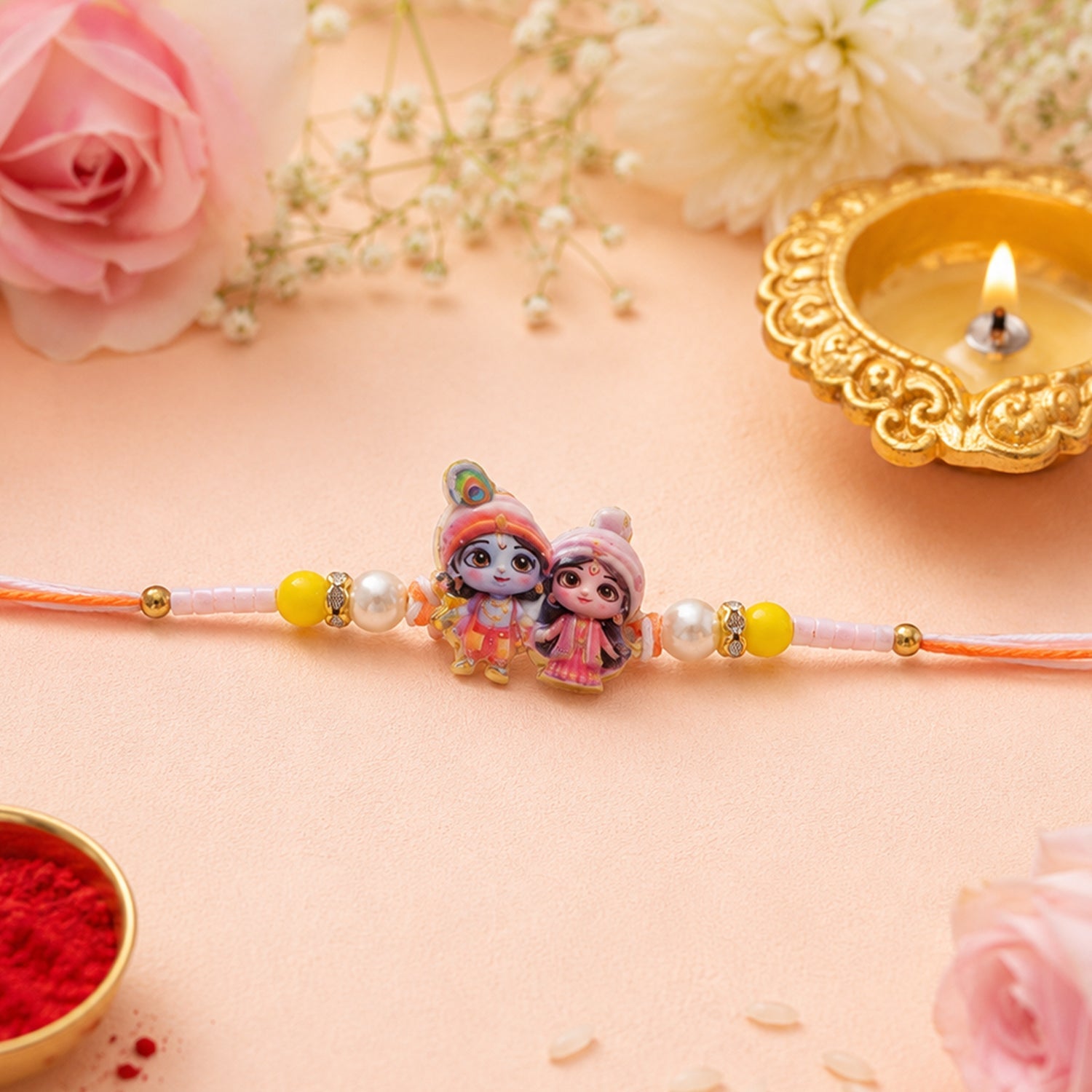 Devotional Designer Rakhi Combo Set for Raksha Bandhan Gift (6 Pc)