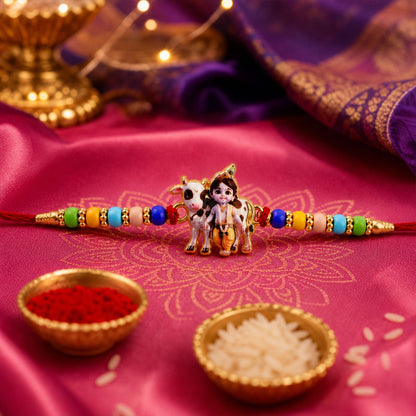 Premium Stone Designer Rakhi Combo Set for Raksha Bandhan (6 Pc)