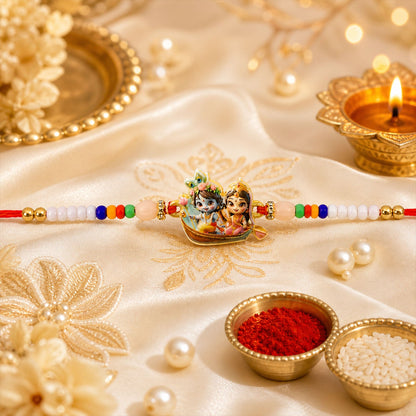 Premium Stone Designer Rakhi Combo Set for Raksha Bandhan (6 Pc)