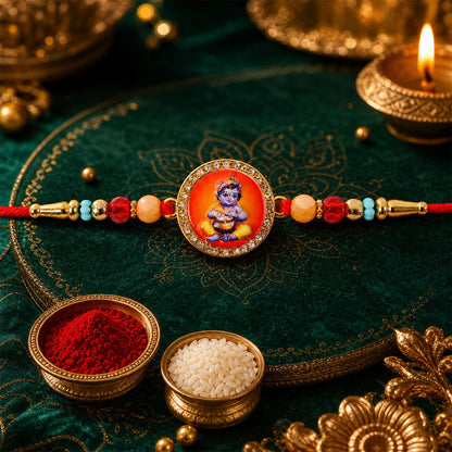 Premium Stone Designer Rakhi Combo Set for Raksha Bandhan (6 Pc)