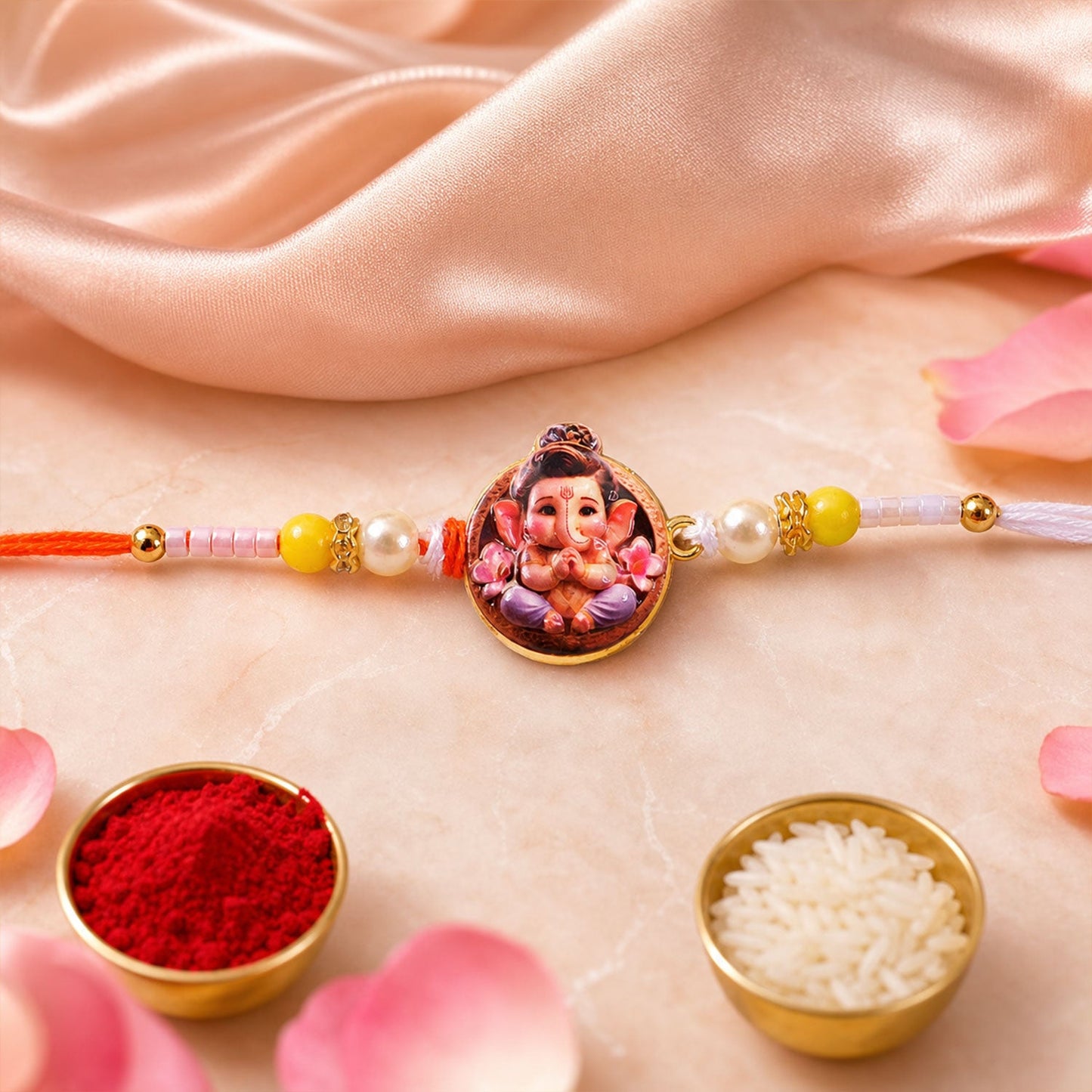 Devotional Designer Rakhi Combo Set for Raksha Bandhan (7 Pc)