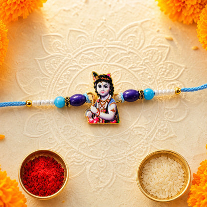 Devotional Designer Rakhi Combo Set for Raksha Bandhan (7 Pc)