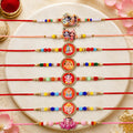 Rakhi Combo Set for Brothers & Kids 8 Pc Raksha Bandhan Gift