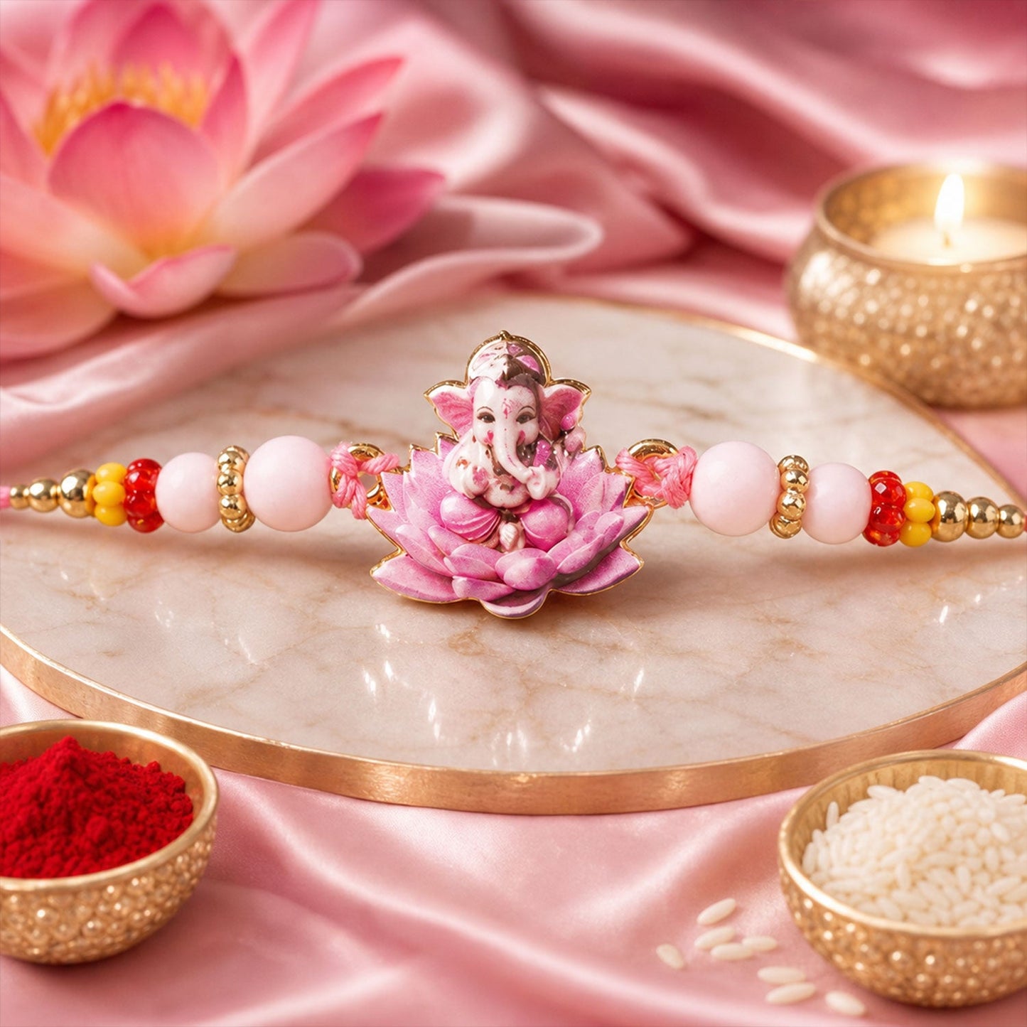 Designer Motif Rakhi Combo Set for Raksha Bandhan Gift (8 Pc)