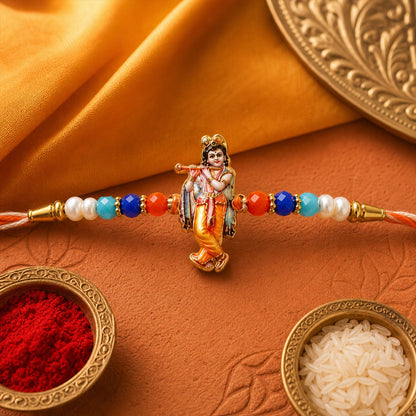Designer Motif Rakhi Combo Set for Raksha Bandhan Gift (8 Pc)