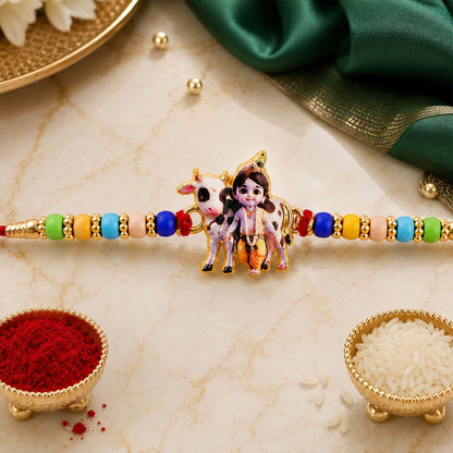 Designer Motif Rakhi Combo Set for Raksha Bandhan Gift (8 Pc)