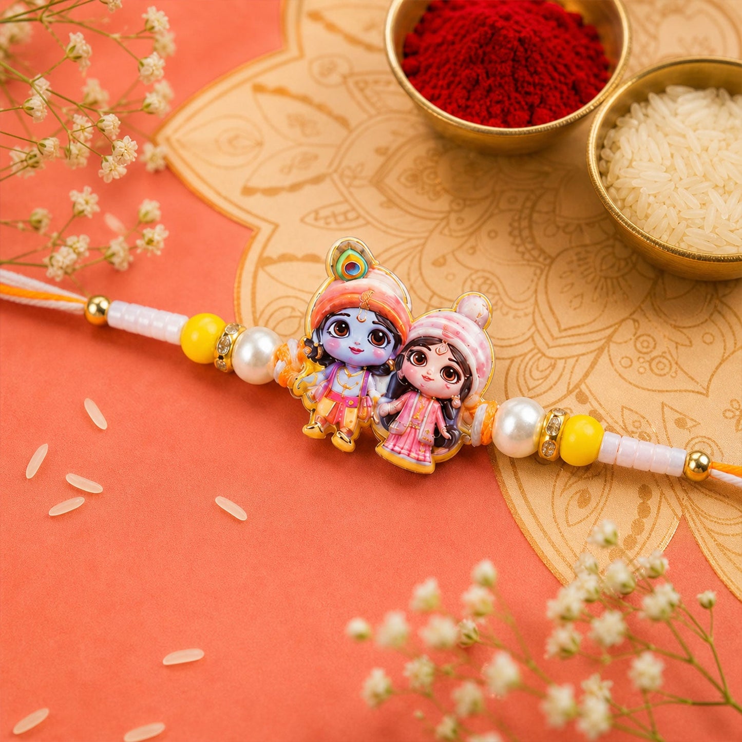 Premium Designer Rakhi Combo Gift Set for Raksha Bandhan (10 Pc)