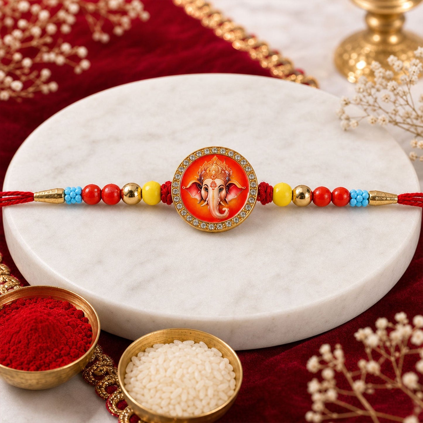 Premium Designer Rakhi Combo Gift Set for Raksha Bandhan (10 Pc)