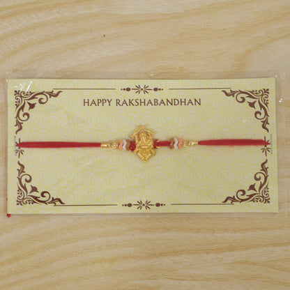 Lord Ganesha Stone Studded Traditional Rakhi Raksha Bandhan Gift