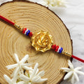 Ganesha Motif Rakhi – Stone Studded Traditional Raksha Bandhan Gift