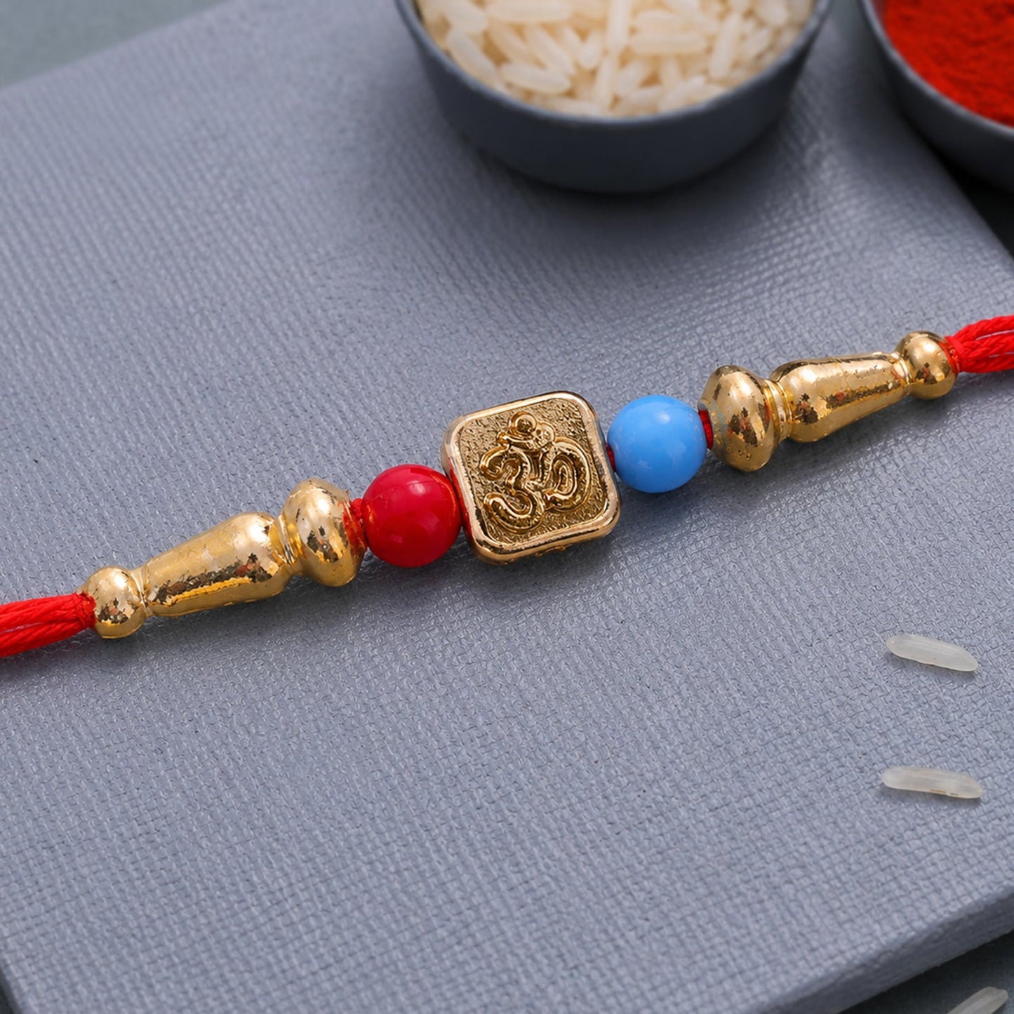 Swastik And Om Symbol Beaded Designer Rakhi Raksha Bandhan Traditional Gift
