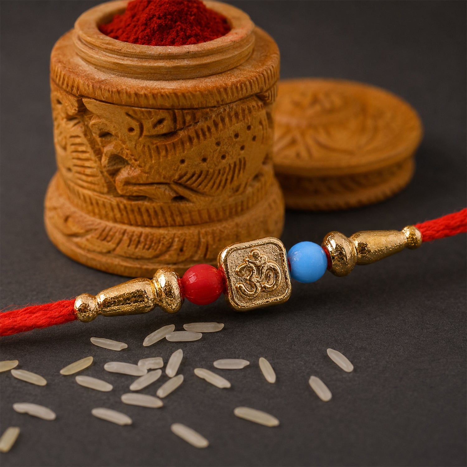 Swastik And Om Symbol Beaded Designer Rakhi Raksha Bandhan Traditional Gift