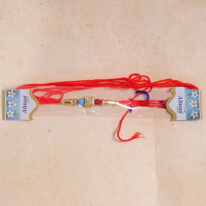 Swastik And Om Symbol Beaded Designer Rakhi Raksha Bandhan Traditional Gift