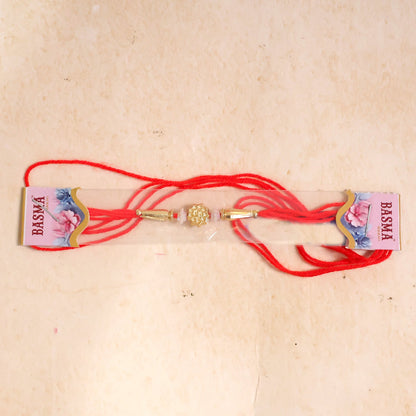 Round Swastik & Om Charm Rakhi Raksha Bandhan Premium Gift Design