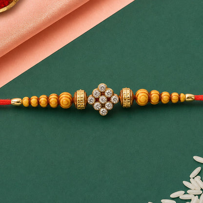 Pearl Flower Cluster Designer Rakhi Raksha Bandhan Celebration