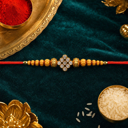 Pearl Flower Cluster Designer Rakhi Raksha Bandhan Celebration