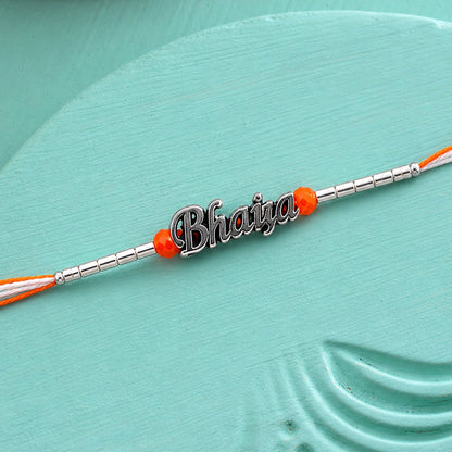 Bhai Text Bracelet Style Designer Rakhi Raksha Bandhan Gift Special