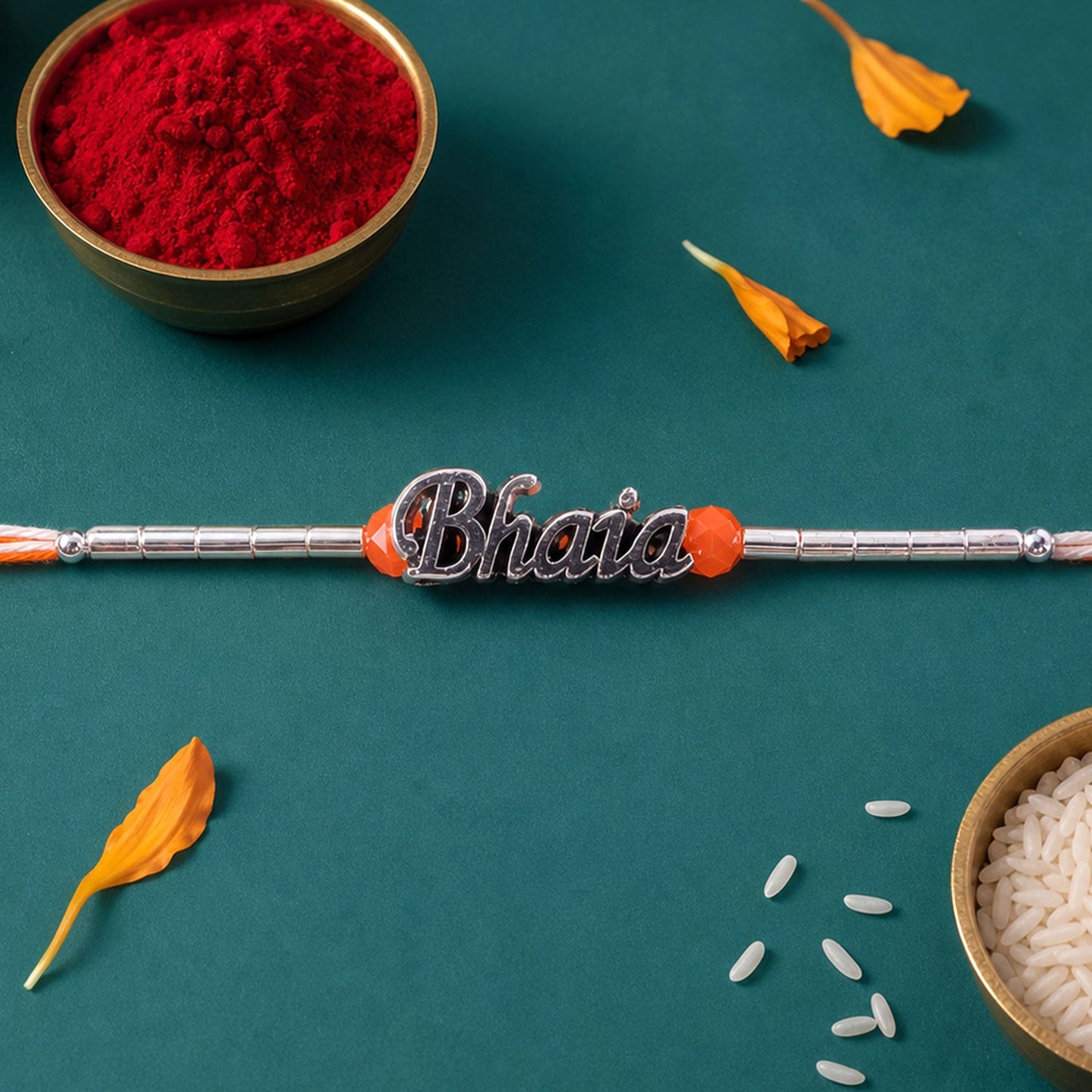 Bhai Text Bracelet Style Designer Rakhi Raksha Bandhan Gift Special