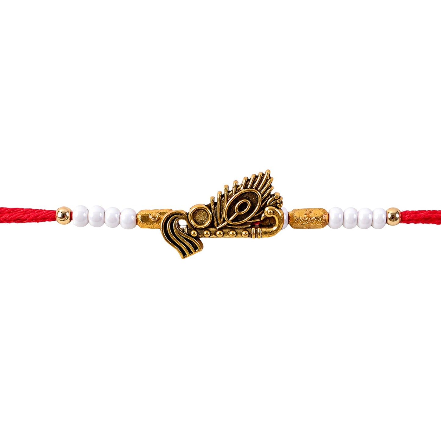 Peacock Feather Motif Designer Rakhi Raksha Bandhan Traditional Gift