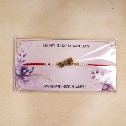 Peacock Feather Motif Designer Rakhi Raksha Bandhan Traditional Gift