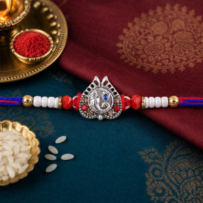 Ganesh Mofit Charm Designer Rakhi Raksha Bandhan Festive Gift