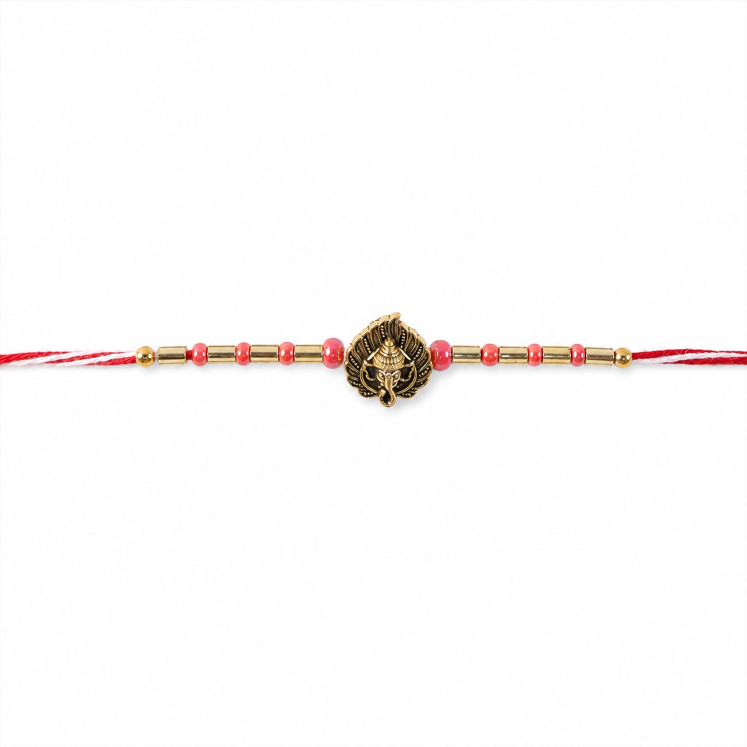 Leaf Paisley Ganesha Motif Designer Rakhi Raksha Bandhan Gift Special