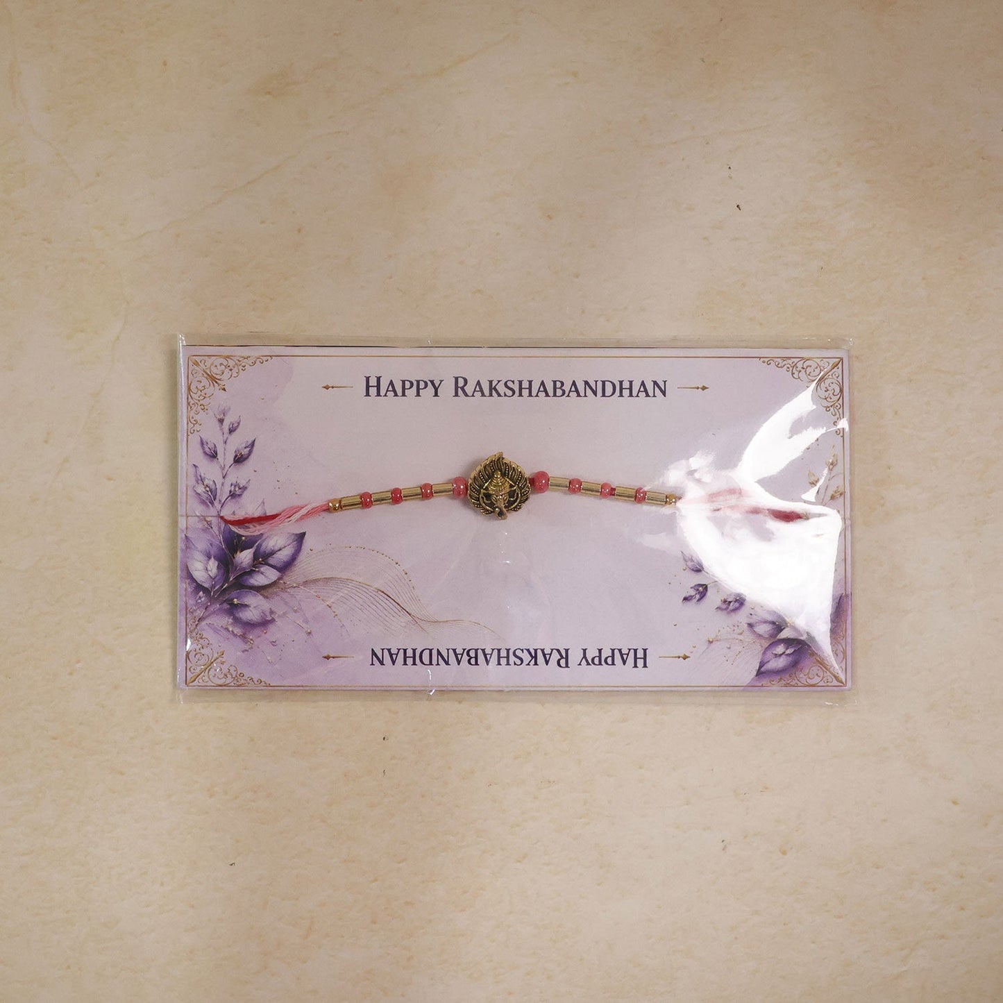 Leaf Paisley Ganesha Motif Designer Rakhi Raksha Bandhan Gift Special