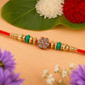 Round Floral Beaded Designer Rakhi Raksha Bandhan Celebration