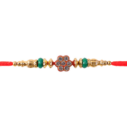 Round Floral Beaded Designer Rakhi Raksha Bandhan Celebration