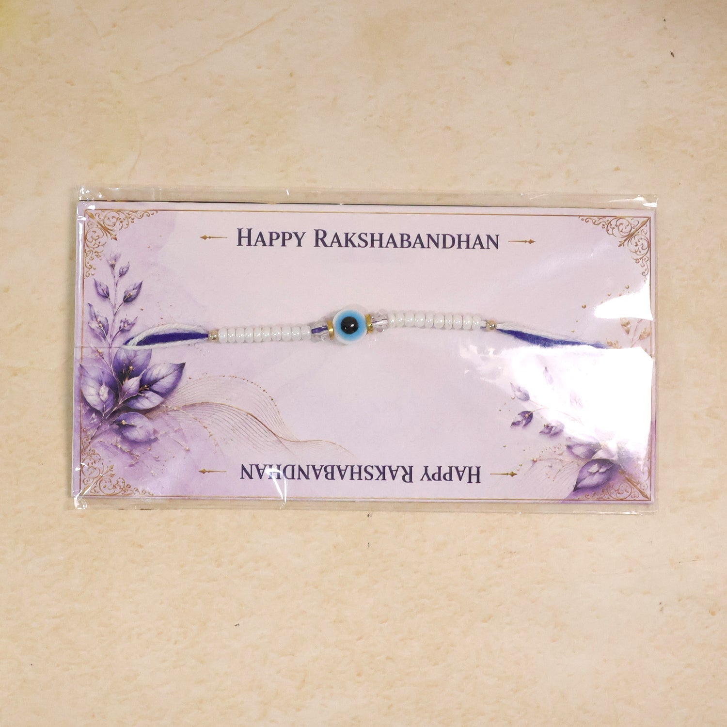 Evil Eye Pearl Bracelet Designer Rakhi Raksha Bandhan Premium Gift