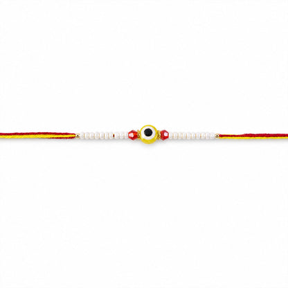 Evil Eye Disc Bracelet Designer Rakhi Raksha Bandhan Festive Gift