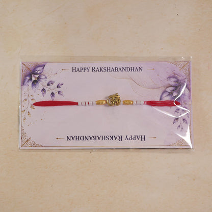 Om Symbol Charm Beaded Designer Rakhi Raksha Bandhan Traditional Gift