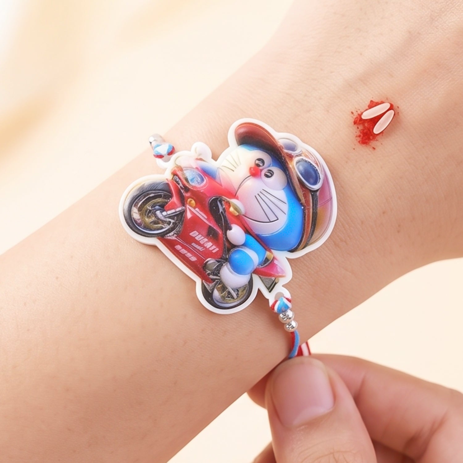 Racing Bike Charm Kids Designer Rakhi Raksha Bandhan Fun Gift Special