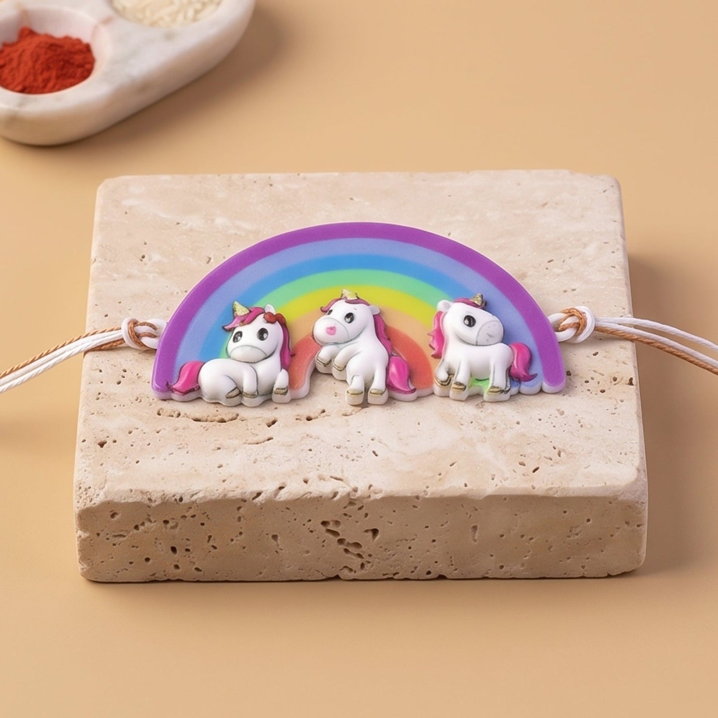 Rainbow Unicorn Kids Designer Rakhi Raksha Bandhan Celebration Gift