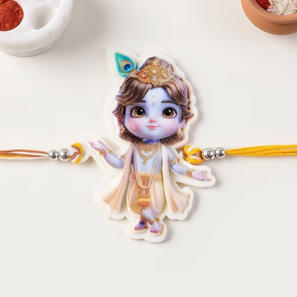 Krishna Character Kids Designer Rakhi Raksha Bandhan Devotional Gift