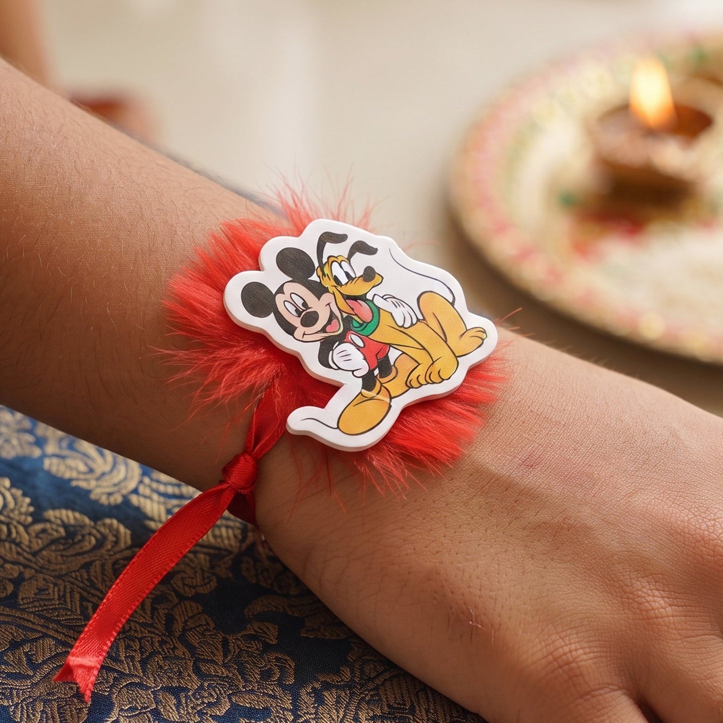 Mickey Cartoon Kids Premium Designer Rakhi Raksha Bandhan Gift