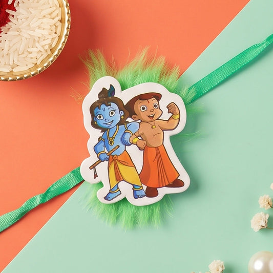 Krishna And Bheem Character Kids Designer Rakhi Raksha Bandhan Gift