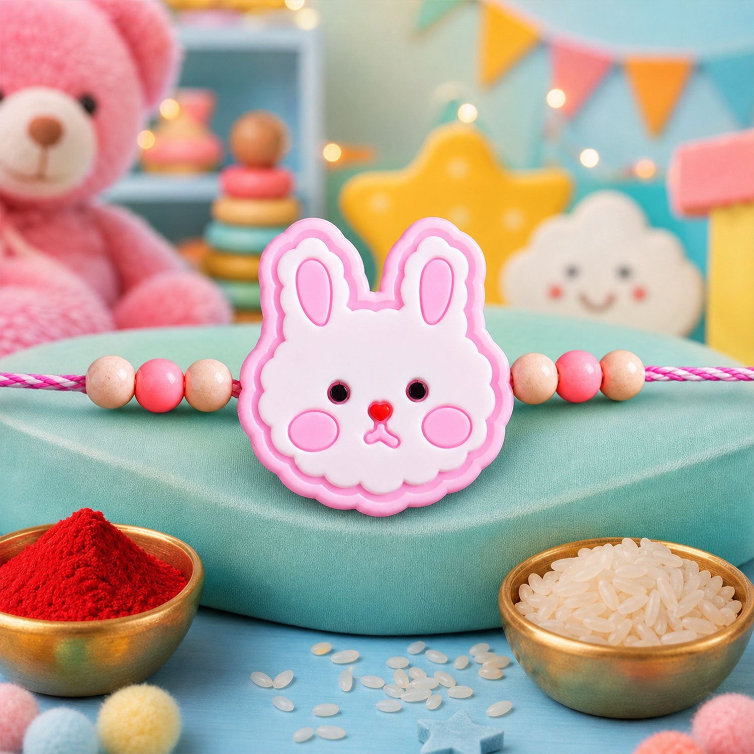 Bunny Drink Teddy Kids Rakhi Combo Set Raksha Bandhan Edition (3 Pc)