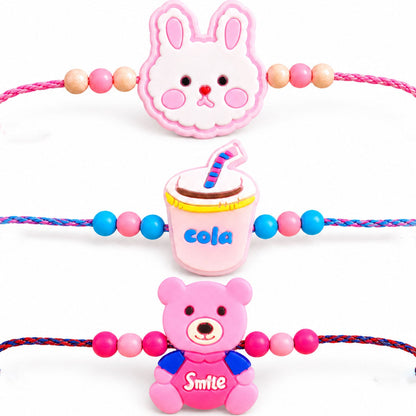 Bunny Drink Teddy Kids Rakhi Combo Set Raksha Bandhan Edition (3 Pc)