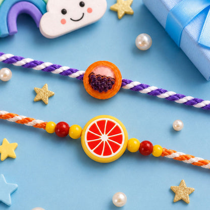 Fruit Slice Designer Kids Rakhi Combo Raksha Bandhan (2 Pc)