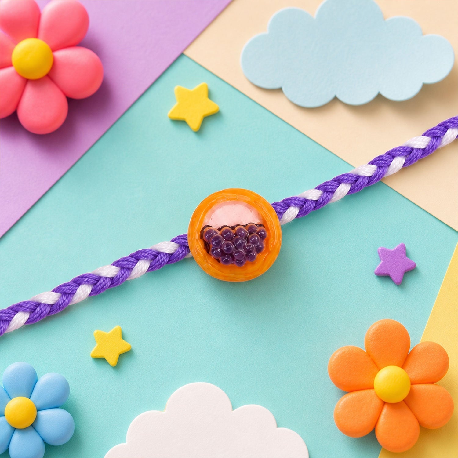 Fruit Slice Designer Kids Rakhi Combo Raksha Bandhan (2 Pc)