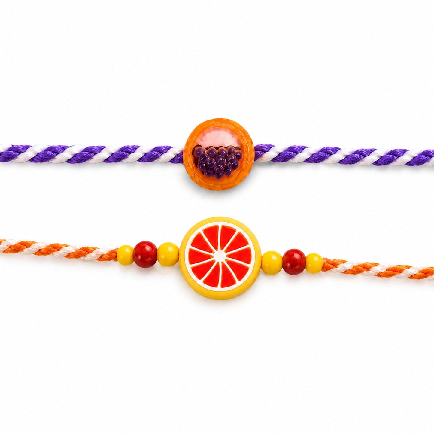 Fruit Slice Designer Kids Rakhi Combo Raksha Bandhan (2 Pc)