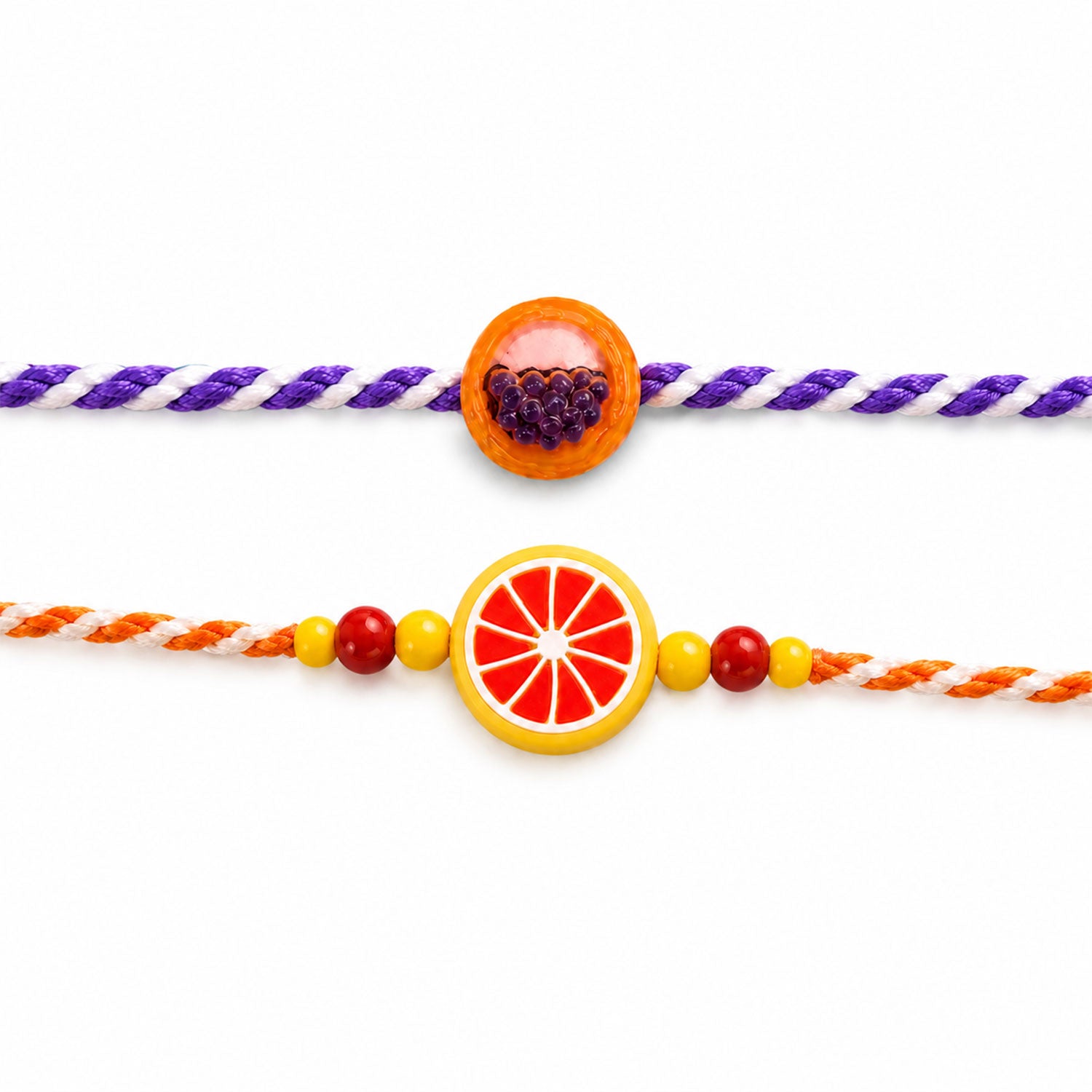 Fruit Slice Designer Kids Rakhi Combo Raksha Bandhan (2 Pc)