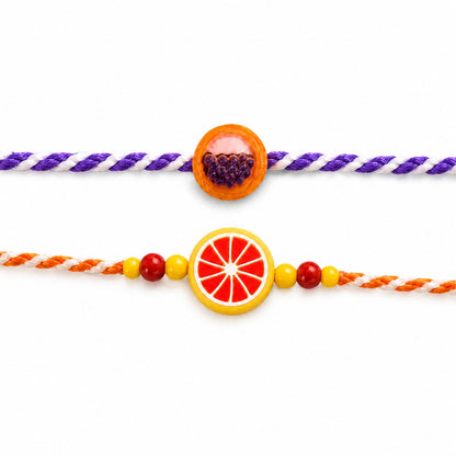 Fruit Slice Designer Kids Rakhi Combo Raksha Bandhan (2 Pc)