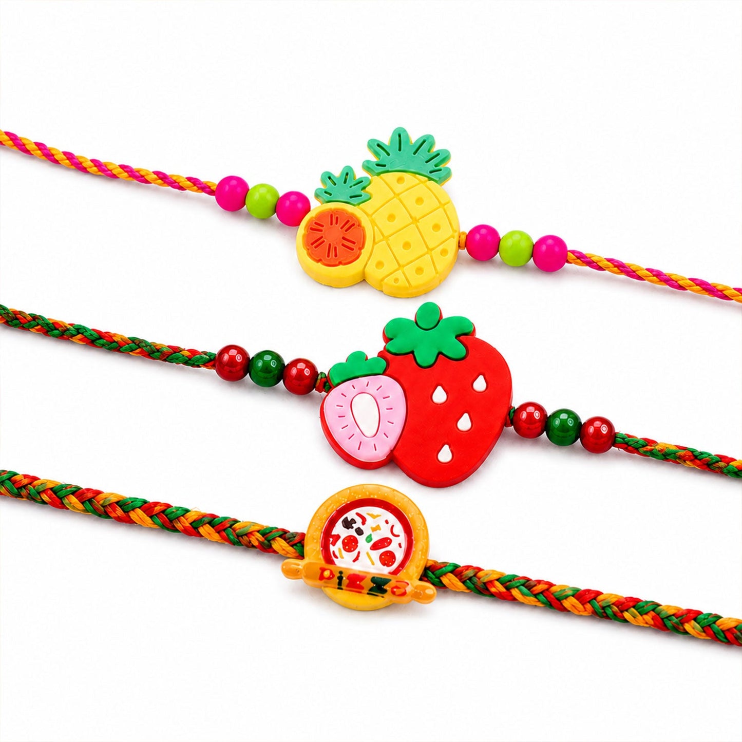 Fruit Theme Cute Kids Rakhi Combo Pack Raksha Bandhan Special (3 Pc)