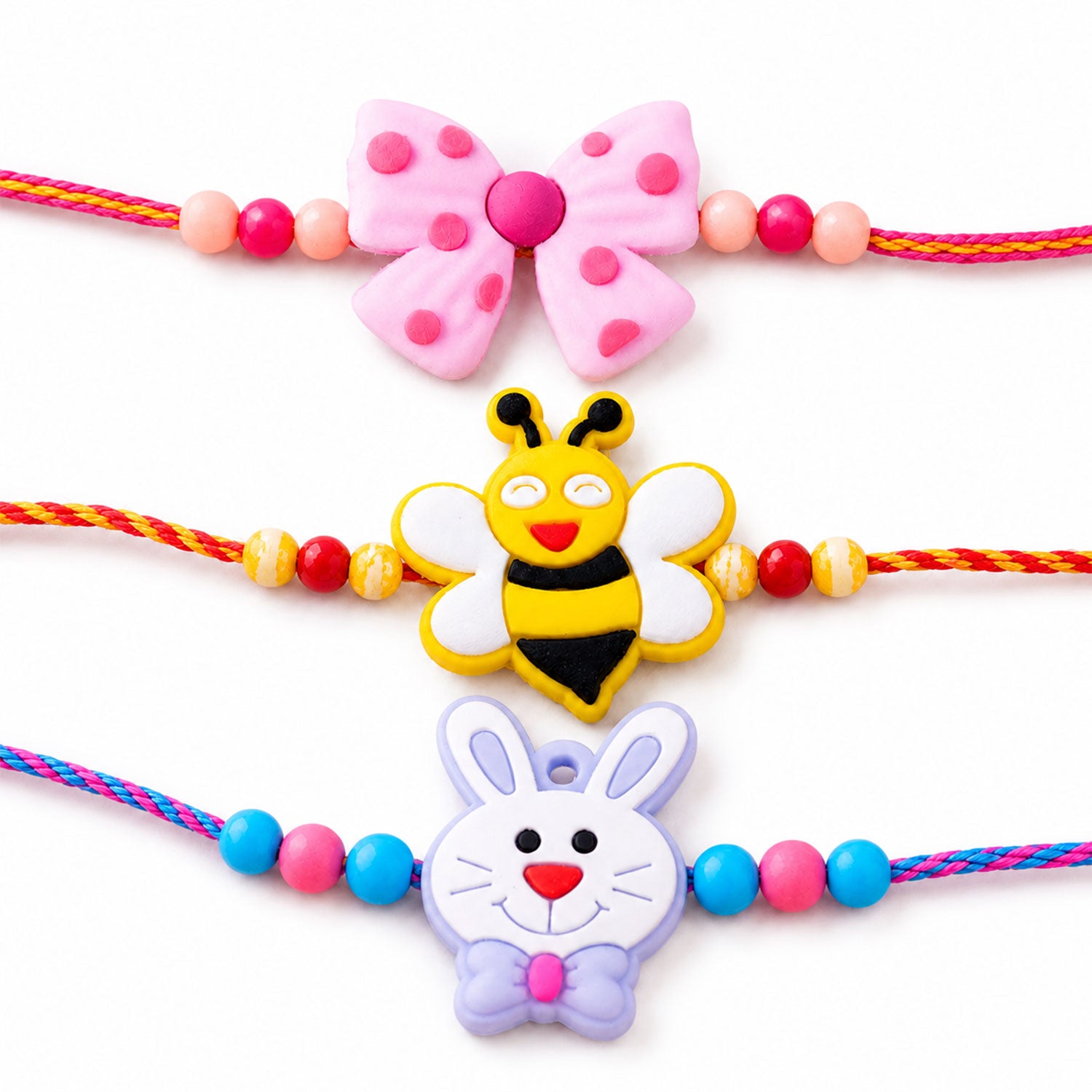 Bee Bow Bunny Kids Designer Rakhi Combo Set Raksha Bandhan (3 Pc)