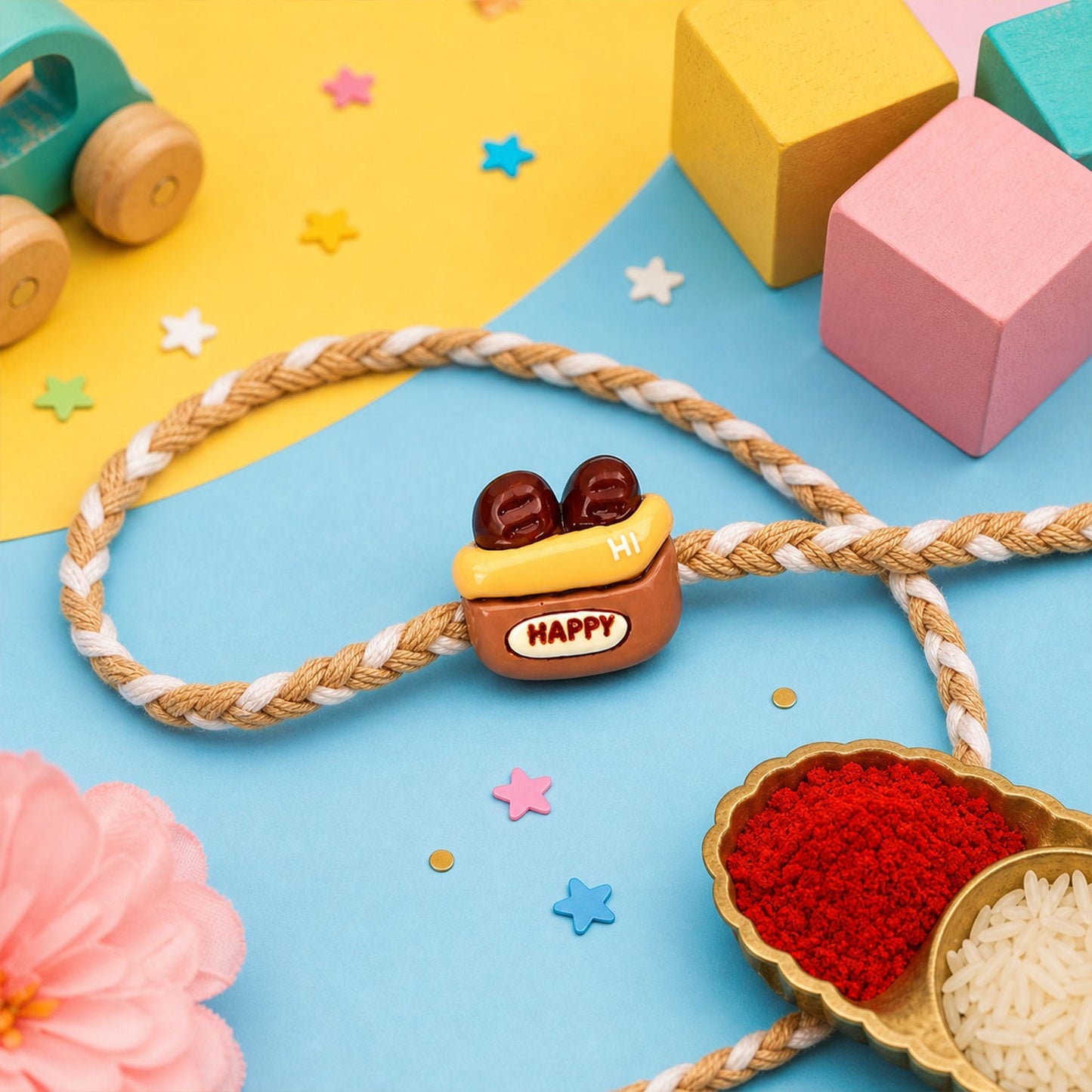 Bunny Snacks Kids Designer Rakhi Combo Pack Raksha Bandhan (4 Pc)