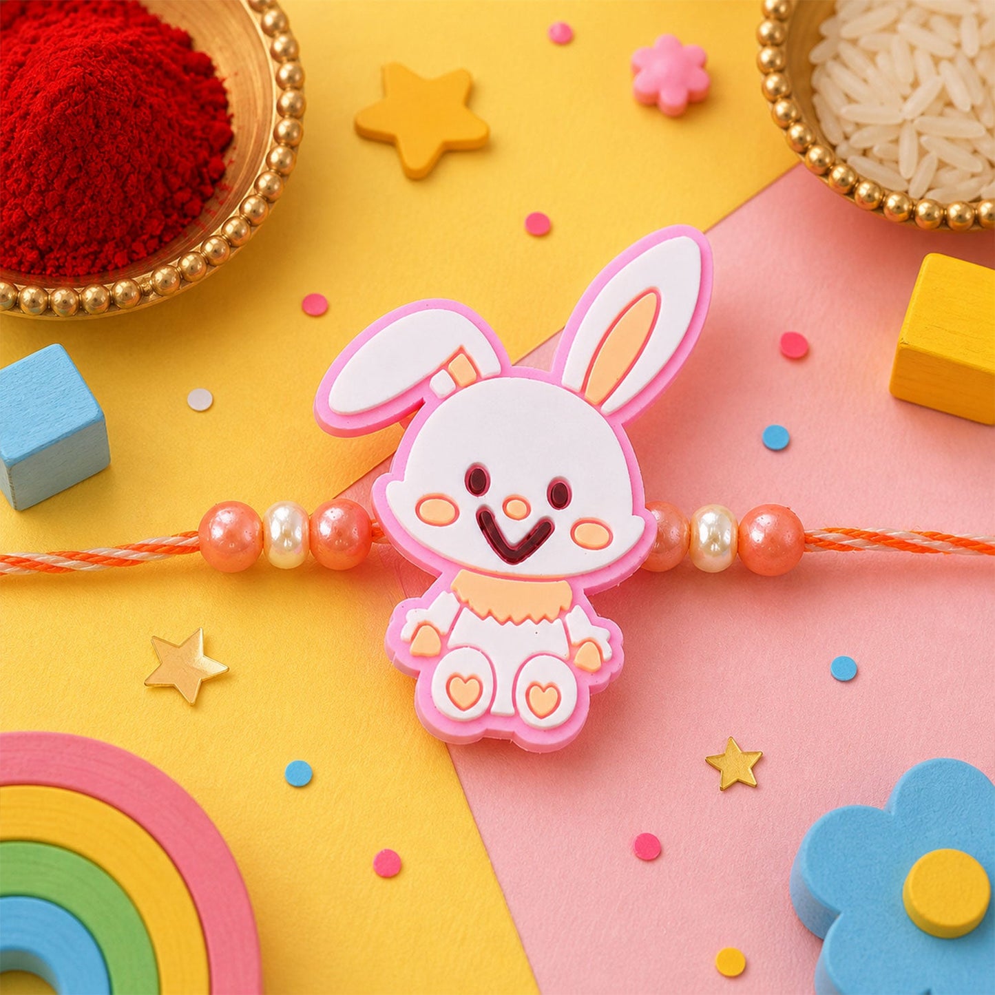Bunny Snacks Kids Designer Rakhi Combo Pack Raksha Bandhan (4 Pc)