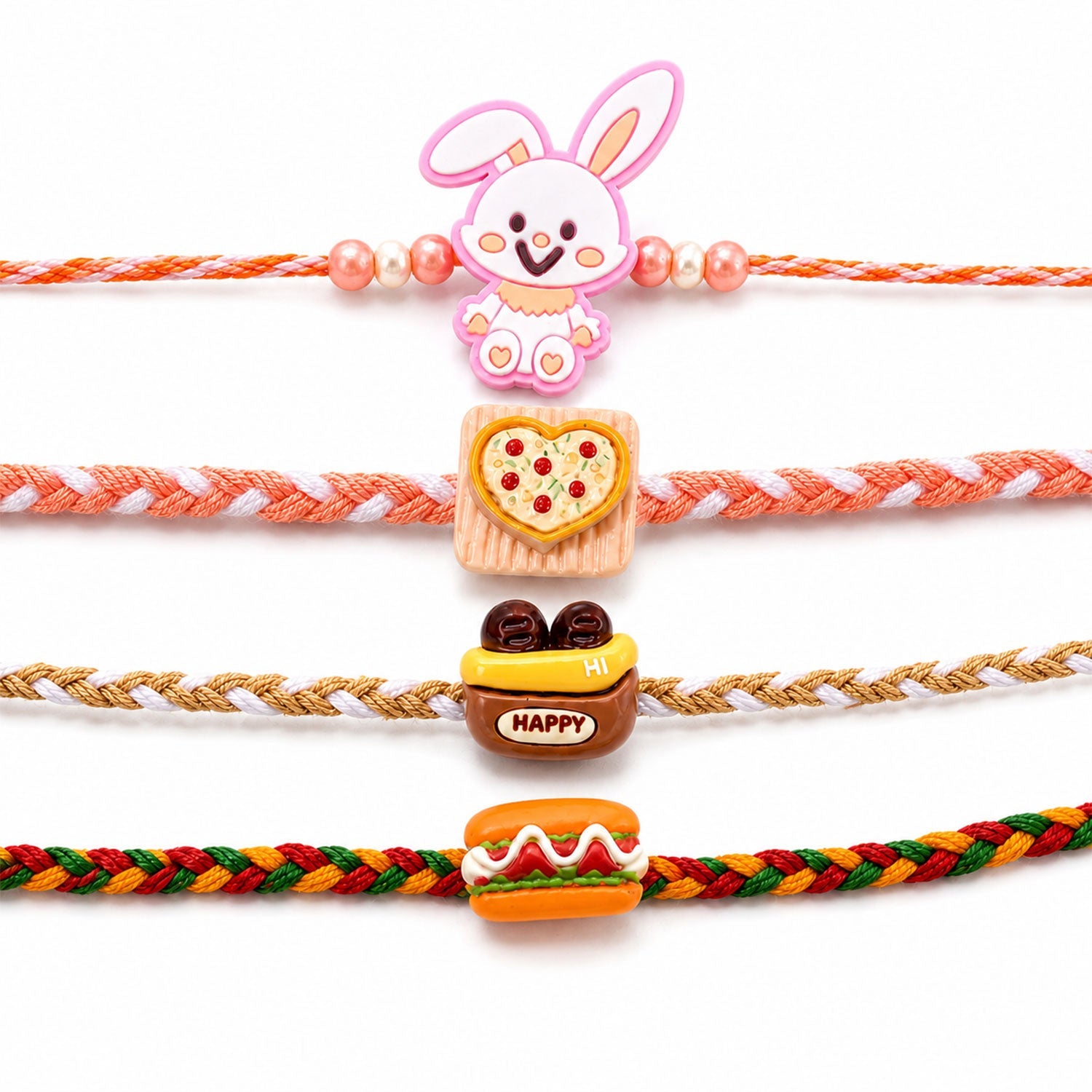 Bunny Snacks Kids Designer Rakhi Combo Pack Raksha Bandhan (4 Pc)