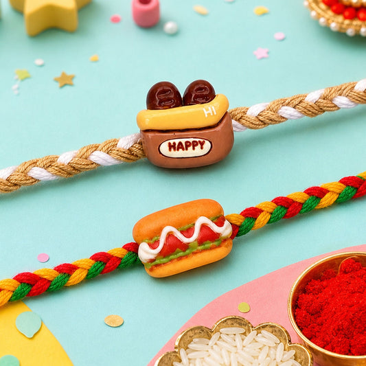 Snack Theme Designer Kids Rakhi Raksha Bandhan Combo (2 Pc)